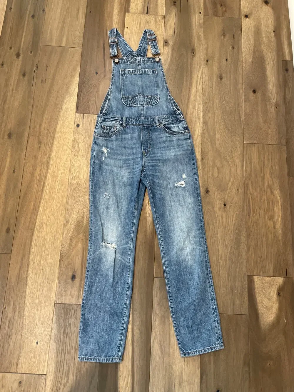 Gap Youth XL Distressed Denim Overalls